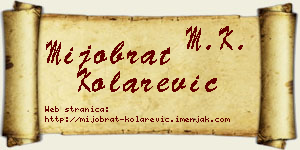 Mijobrat Kolarević vizit kartica